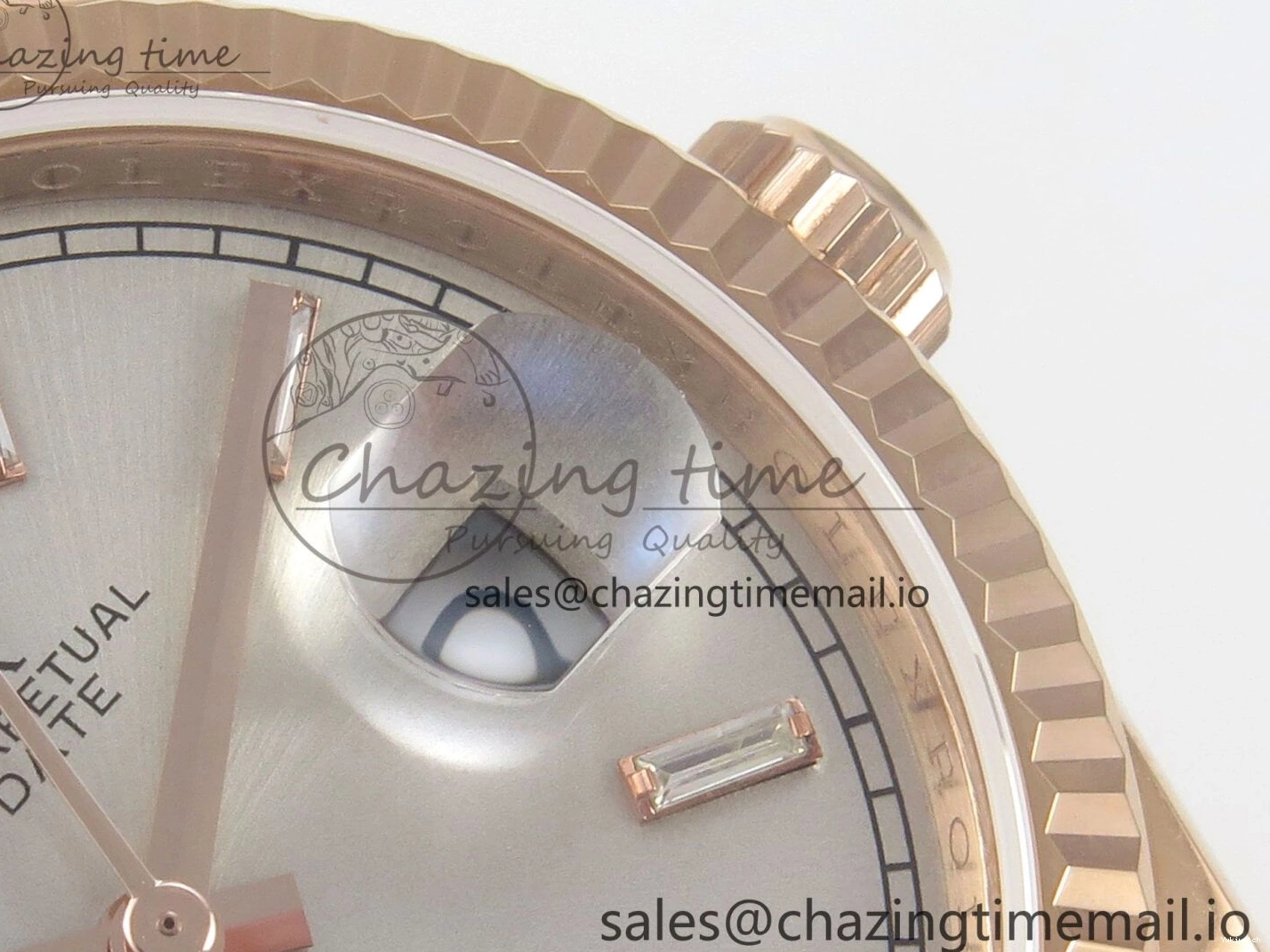 KF President 36 Weight) Day A2836 1:1 Edition Bracelet Date RG Best Crystal (Gain 128235 Dial on Silver 0125